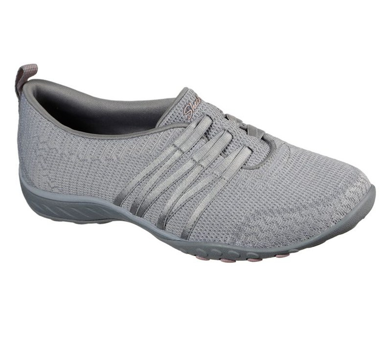 Skechers Dam Grå Fritidsskor - Relaxed Fit: Breathe Easy - Approachable - Sverige (TBKDI-4362)